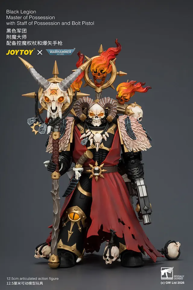 Black Legion Master of Possession with Staff of Possession and Bolt Pistol