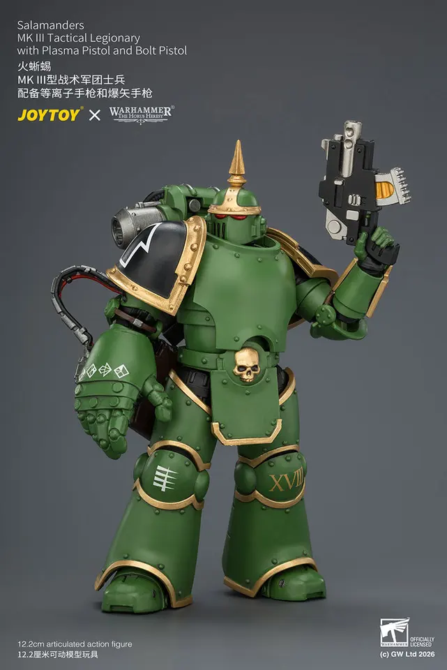Salamanders MK Ill Tactical Legionary with Plasma Pistol and Bolt Pistol
